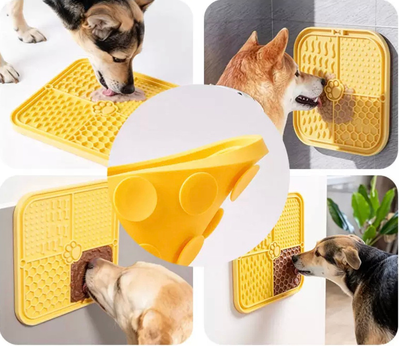 Lick mat product shown in everyday pet use
